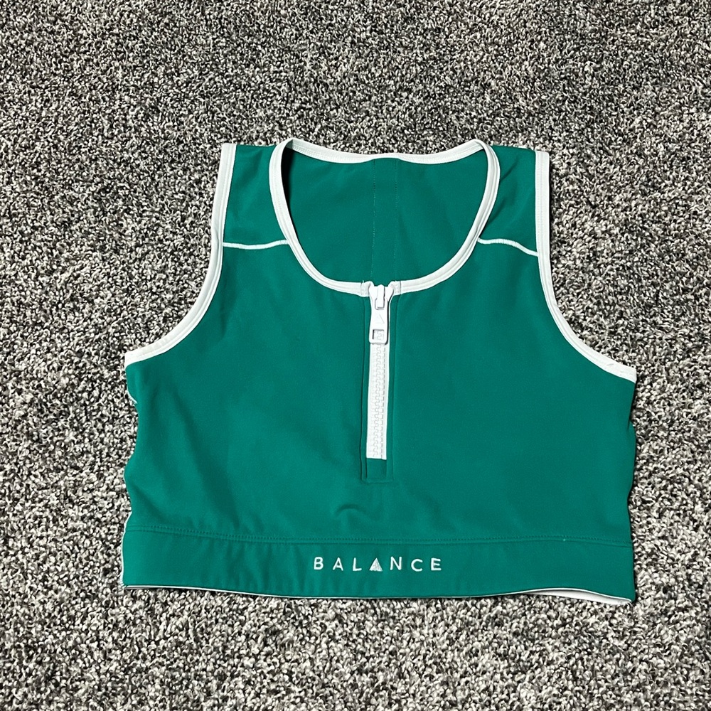 Balance Athletica Vitality Longline Zip-Up Sports Bra